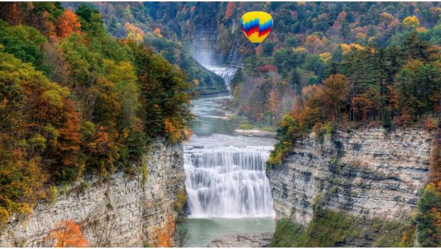 Hot-air ballooning and Fall Colors at Letchworth State Park